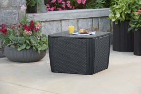 Стол-сундук Лузон Плюс (Luzon Plus Flat Wicker), графит в Губкинском - gubkinskiy.mebel24.online | фото 1