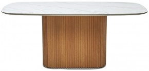 Стол TAMPA 180 цвет БЕЛЫЙ МРАМОР M326, керамика / Каркас OAK, ®DISAUR в Губкинском - gubkinskiy.mebel24.online | фото 9