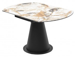 Стол TERAMO 135 GLOSS GRAND JADE SOLID CERAMIC, керамика, поворотн.механизм / Черный каркас, ®DISAUR в Губкинском - gubkinskiy.mebel24.online | фото 11