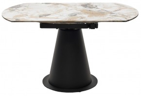 Стол TERAMO 135 GLOSS GRAND JADE SOLID CERAMIC, керамика, поворотн.механизм / Черный каркас, ®DISAUR в Губкинском - gubkinskiy.mebel24.online | фото 16