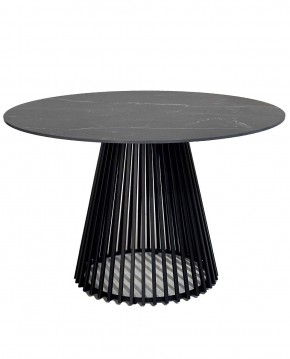 Стол TERNI 120 MATT BLACK MARBLE SOLID CERAMIC Черный мрамор матовый, керамика /Черн.каркас, ®DISAUR в Губкинском - gubkinskiy.mebel24.online | фото 3