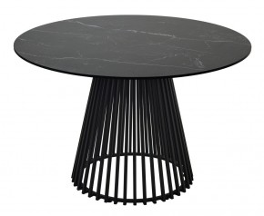 Стол TERNI 120 MATT BLACK MARBLE SOLID CERAMIC Черный мрамор матовый, керамика /Черн.каркас, ®DISAUR в Губкинском - gubkinskiy.mebel24.online | фото 8