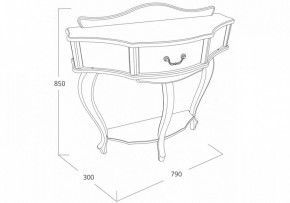 Стол туалетный Джульетта в Губкинском - gubkinskiy.mebel24.online | фото 2