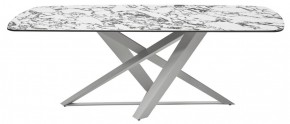 Стол VICENZA 220 BULGARI WHITE, керамика / белый, ®DISAUR в Губкинском - gubkinskiy.mebel24.online | фото 8