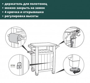 Столик для барбекю 105л (Unity 105L) коричневый в Губкинском - gubkinskiy.mebel24.online | фото 5