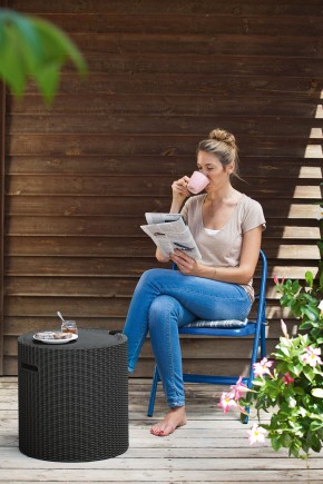 Столик-холодильник Кул-Стул (Cool stool) графит в Губкинском - gubkinskiy.mebel24.online | фото 1