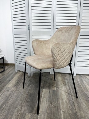 Стул AMARETTO VBP206 античный светло-бежевый, велюр без пальчикового эффекта /черный каркас, М-City в Губкинском - gubkinskiy.mebel24.online | фото 7