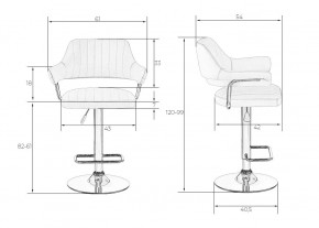 Стул барный DOBRIN CHARLY, чёрный крокодил в Губкинском - gubkinskiy.mebel24.online | фото 7