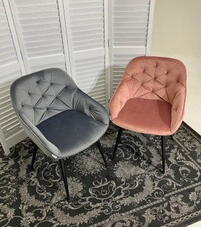 Стул BREEZE BLUVEL-14 GREY, велюр / черный каркас М-City в Губкинском - gubkinskiy.mebel24.online | фото 3