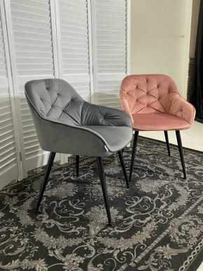 Стул BREEZE BLUVEL-14 GREY, велюр / черный каркас М-City в Губкинском - gubkinskiy.mebel24.online | фото 4