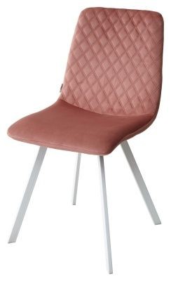 Стул DAIQUIRI BLUVEL-52 PINK / белый каркас, велюр М-City в Губкинском - gubkinskiy.mebel24.online | фото 1