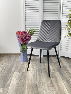 Стул DUKE BLUVEL-14 GREY, велюр / черный каркас М-City в Губкинском - gubkinskiy.mebel24.online | фото 4