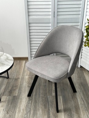 Стул DUNA 360 град. поворот. B22 Серый, велюр / черный каркас, М-City в Губкинском - gubkinskiy.mebel24.online | фото 8