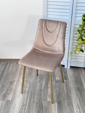Стул ELLI BLUVEL-40 Бежевый, велюр / золотой каркас М-City в Губкинском - gubkinskiy.mebel24.online | фото 3