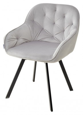 Стул GALE 360 град. поворот. BLUVEL-03 LIGHT GREY, велюр/ черный каркас, М-City в Губкинском - gubkinskiy.mebel24.online | фото 1