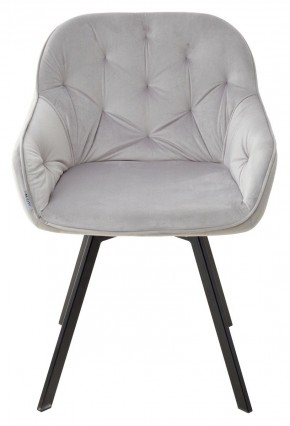 Стул GALE 360 град. поворот. BLUVEL-03 LIGHT GREY, велюр/ черный каркас, М-City в Губкинском - gubkinskiy.mebel24.online | фото 3