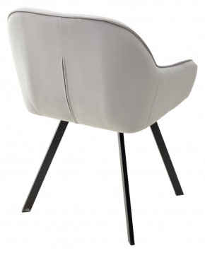 Стул GALE 360 град. поворот. BLUVEL-03 LIGHT GREY, велюр/ черный каркас, М-City в Губкинском - gubkinskiy.mebel24.online | фото 4