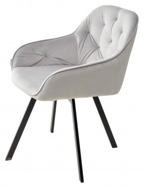 Стул GALE 360 град. поворот. BLUVEL-03 LIGHT GREY, велюр/ черный каркас, М-City в Губкинском - gubkinskiy.mebel24.online | фото 5