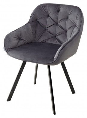 Стул GALE 360 град. поворот. BLUVEL-14 GREY, велюр/ черный каркас, М-City в Губкинском - gubkinskiy.mebel24.online | фото 4