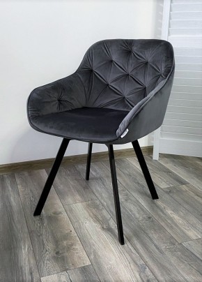 Стул GALE 360 град. поворот. BLUVEL-14 GREY, велюр/ черный каркас, М-City в Губкинском - gubkinskiy.mebel24.online | фото 6