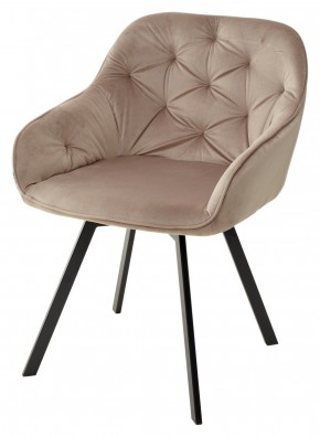 Стул GALE 360 град. поворот. BLUVEL-40 BEIGE, велюр/ черный каркас, М-City в Губкинском - gubkinskiy.mebel24.online | фото 1