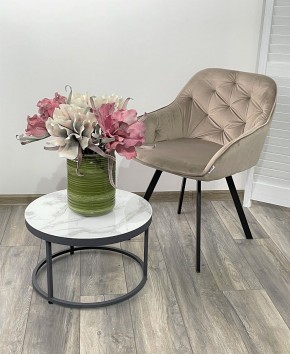 Стул GALE 360 град. поворот. BLUVEL-40 BEIGE, велюр/ черный каркас, М-City в Губкинском - gubkinskiy.mebel24.online | фото 2