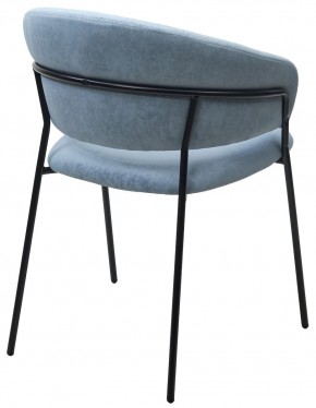 Стул ГЕММА, цвет RAIN 13 blue, велюр / черный каркас М-City в Губкинском - gubkinskiy.mebel24.online | фото 9