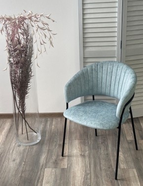 Стул ГЕММА, цвет RAIN 7 breeze, велюр / черный каркас М-City в Губкинском - gubkinskiy.mebel24.online | фото 4