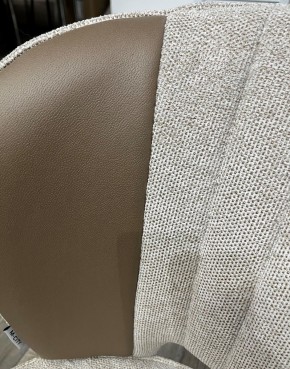 Стул HERMES WZ2042-02 светло-бежевый фактурный велюр/ HK017-31 серо-коричневый PU, М-City в Губкинском - gubkinskiy.mebel24.online | фото 2