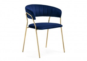 Стул на металлокаркасе Kamelia 1 dark blue / gold в Губкинском - gubkinskiy.mebel24.online | фото 1