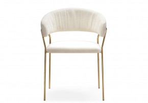 Стул на металлокаркасе Kamelia 1 white fabric / gold в Губкинском - gubkinskiy.mebel24.online | фото 3