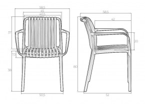 Стул обеденный DOBRIN WALTER ARM, черный (B-03) в Губкинском - gubkinskiy.mebel24.online | фото 7