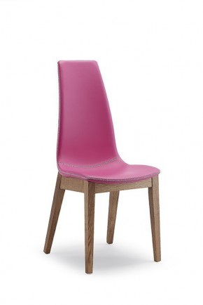 СТУЛ  SELLY, ASH WALNUT 167/ SOFT PIENO FIORE 275 FUSSIA с черн.строчкой в Губкинском - gubkinskiy.mebel24.online | фото