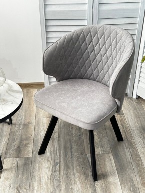 Стул SKAT 360 град. поворот. B22 Серый, велюр / черный каркас, М-City в Губкинском - gubkinskiy.mebel24.online | фото 3