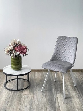 Стул TYCOON BLUVEL-03 LIGHT GREY / белый каркас М-City в Губкинском - gubkinskiy.mebel24.online | фото 2