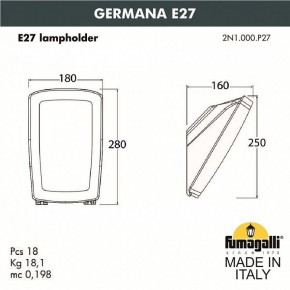 Светильник на штанге Fumagalli Germana 2N1.000.000.AYF1R в Губкинском - gubkinskiy.mebel24.online | фото 3