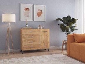 СВЕТЛАНА LOFT Комод-тумба  (дуб золотой) в Губкинском - gubkinskiy.mebel24.online | фото 3