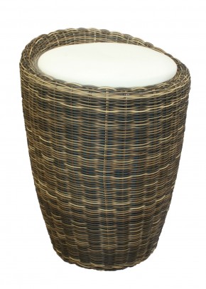 Табурет с местом для хранения LM-1100Rattan, кремовый в Губкинском - gubkinskiy.mebel24.online | фото