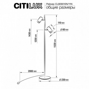 Торшер Citilux Twin CL809010N в Губкинском - gubkinskiy.mebel24.online | фото 5