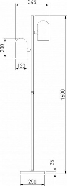 Торшер Eurosvet Bambola 01164/2 латунь в Губкинском - gubkinskiy.mebel24.online | фото 2