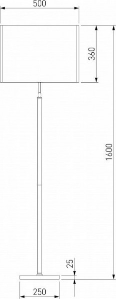 Торшер Eurosvet Notturno 01163/1 латунь в Губкинском - gubkinskiy.mebel24.online | фото 2