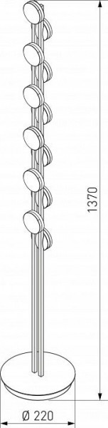 Торшер Eurosvet Tapioca 90332/12 черный в Губкинском - gubkinskiy.mebel24.online | фото 4