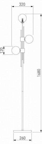 Торшер Eurosvet Volver 01383/3 черный в Губкинском - gubkinskiy.mebel24.online | фото 3