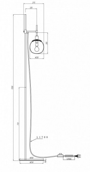 Торшер Maytoni Erich MOD221-FL-01-G в Губкинском - gubkinskiy.mebel24.online | фото 5