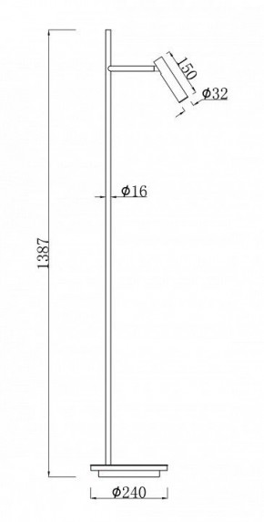 Торшер Maytoni Estudo Z010FL-L8W3K в Губкинском - gubkinskiy.mebel24.online | фото 2