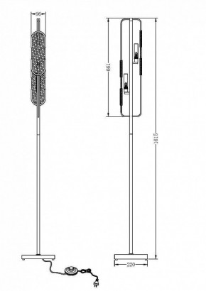 Торшер Maytoni Marmo MOD099FL-02G в Губкинском - gubkinskiy.mebel24.online | фото 2