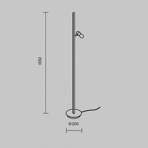 Торшер Maytoni Thin MOD395FL-L28BS3K в Губкинском - gubkinskiy.mebel24.online | фото 4