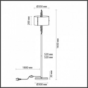 Торшер Odeon Light Margaret 4895/3F в Губкинском - gubkinskiy.mebel24.online | фото 5