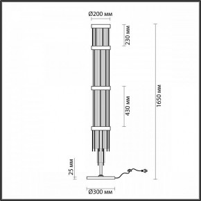 Торшер Odeon Light York 4788/12F в Губкинском - gubkinskiy.mebel24.online | фото 3