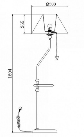 Торшер с полкой Maytoni Bouquet ARM023-FL-01-S в Губкинском - gubkinskiy.mebel24.online | фото 3